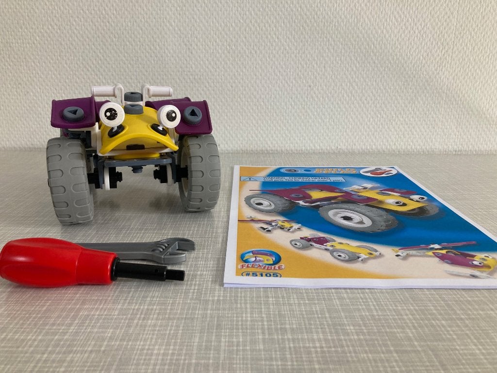 MECCANO FLEXIBEL BUILD & PLAY 5105 - 4 MODELLEN, Ophalen of Verzenden, Zo goed als nieuw, Bouwen