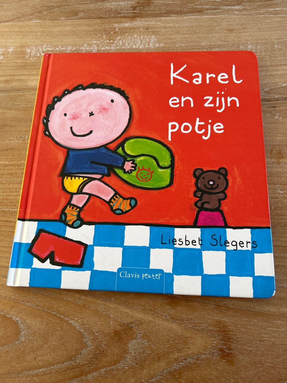 Karel en zijn potje - Liesbet Slegers (Clavis peuter), Ophalen of Verzenden, Zo goed als nieuw, 2 tot 3 jaar