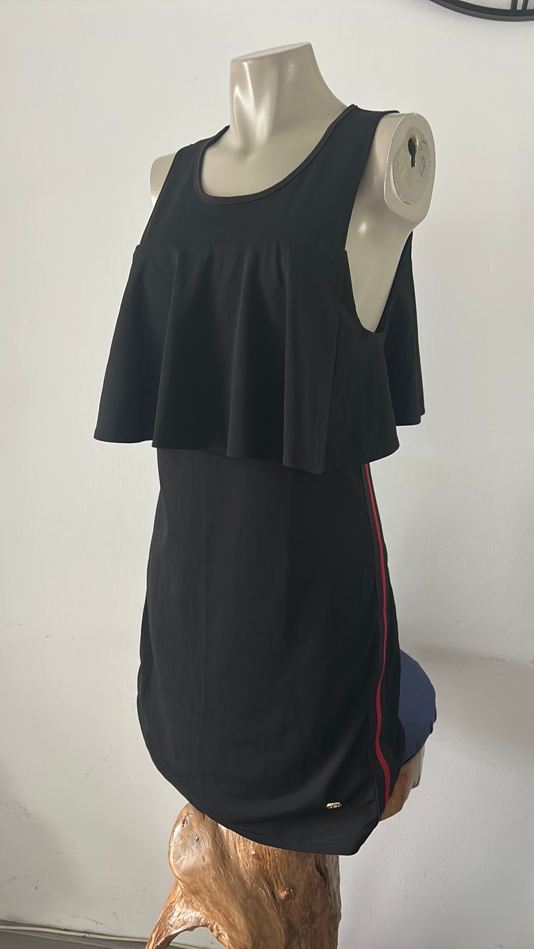 Delousion zwarte jurk M, Ophalen of Verzenden, Zo goed als nieuw, Zwart, Boven de knie