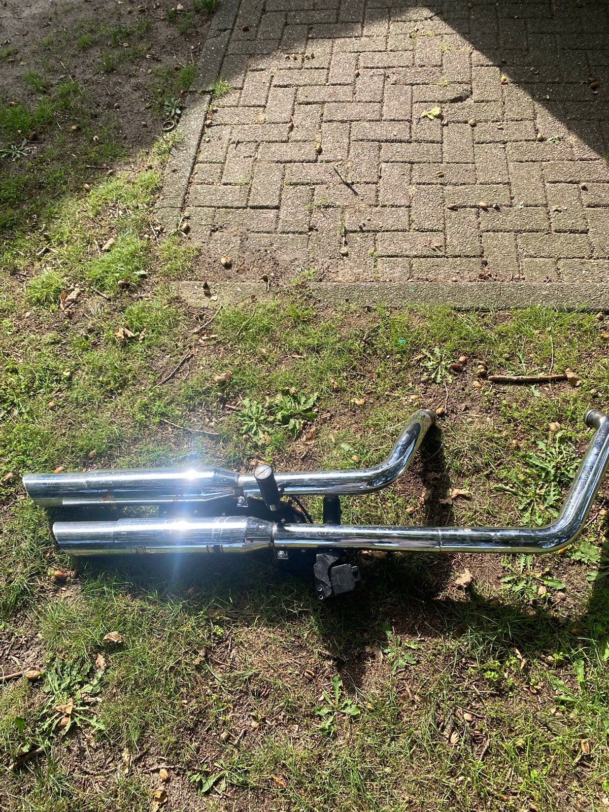 Harley Davidson uitlaat, fabrieksuitvoering Softail, Ophalen of Verzenden, Gebruikt