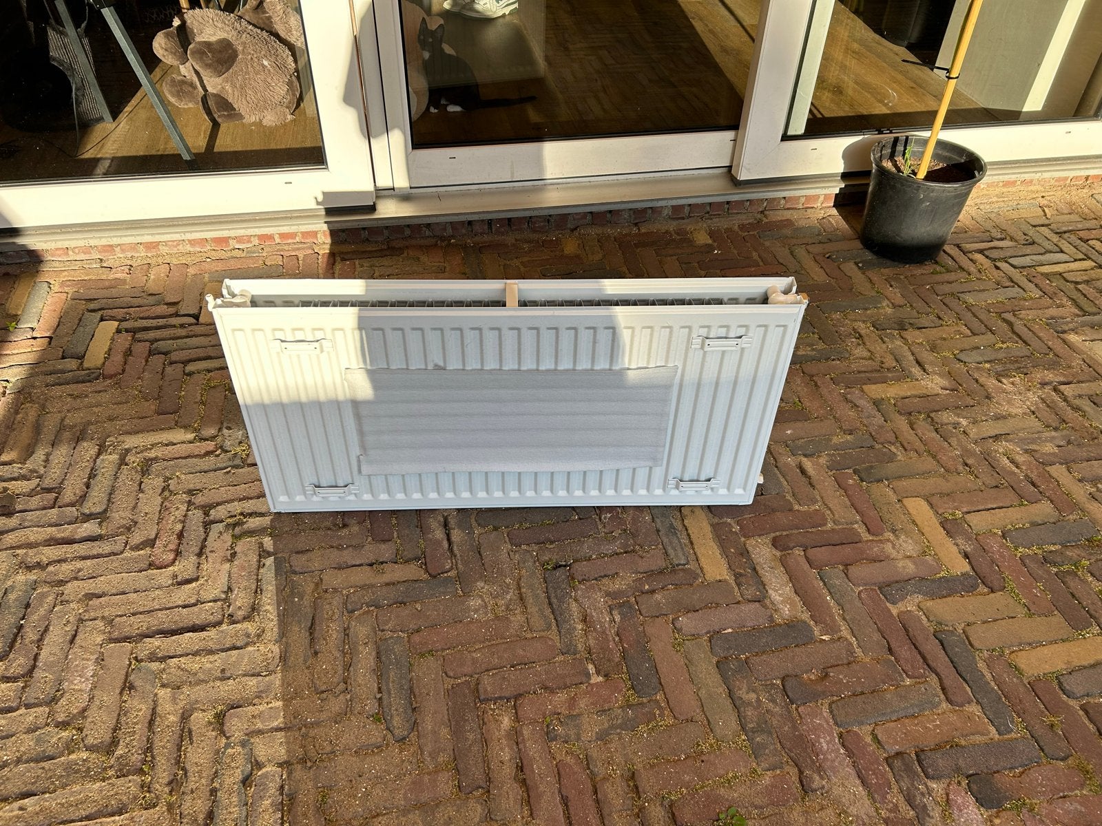 2 radiatoren inclusief koppelstukken en hangijzers, Ophalen, 30 tot 80 cm, Gebruikt, Radiator
