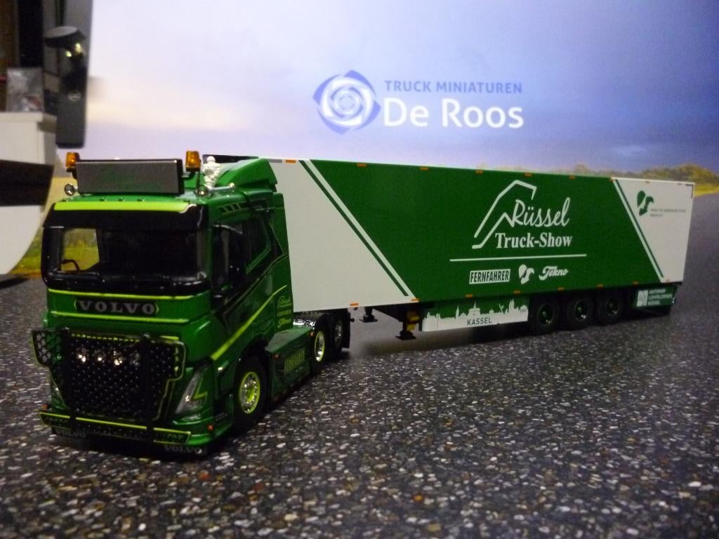 Tekno Volvo FH5 met trailer Russel Truckshow, Hobby en Vrije tijd, Modelauto's | 1:50, Ophalen of Verzenden, Nieuw, Bus of Vrachtwagen
