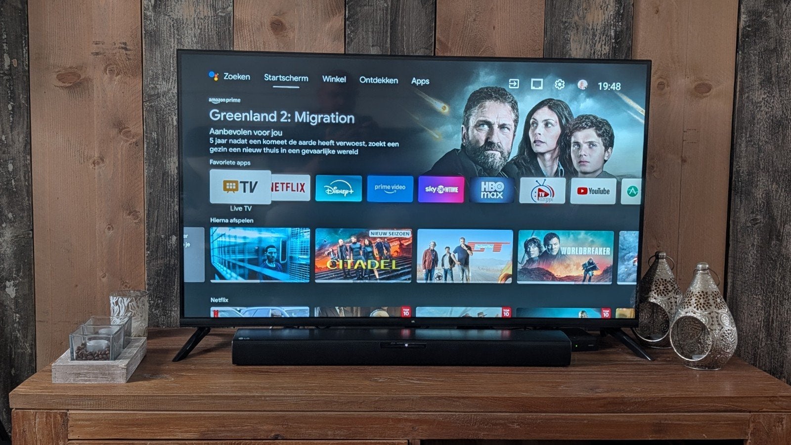 OK. 43 inch TV met LG soundbar en subwoofer, Audio, Tv en Foto, Televisies, 50 Hz, 100 cm of meer, 4k (UHD), Smart TV