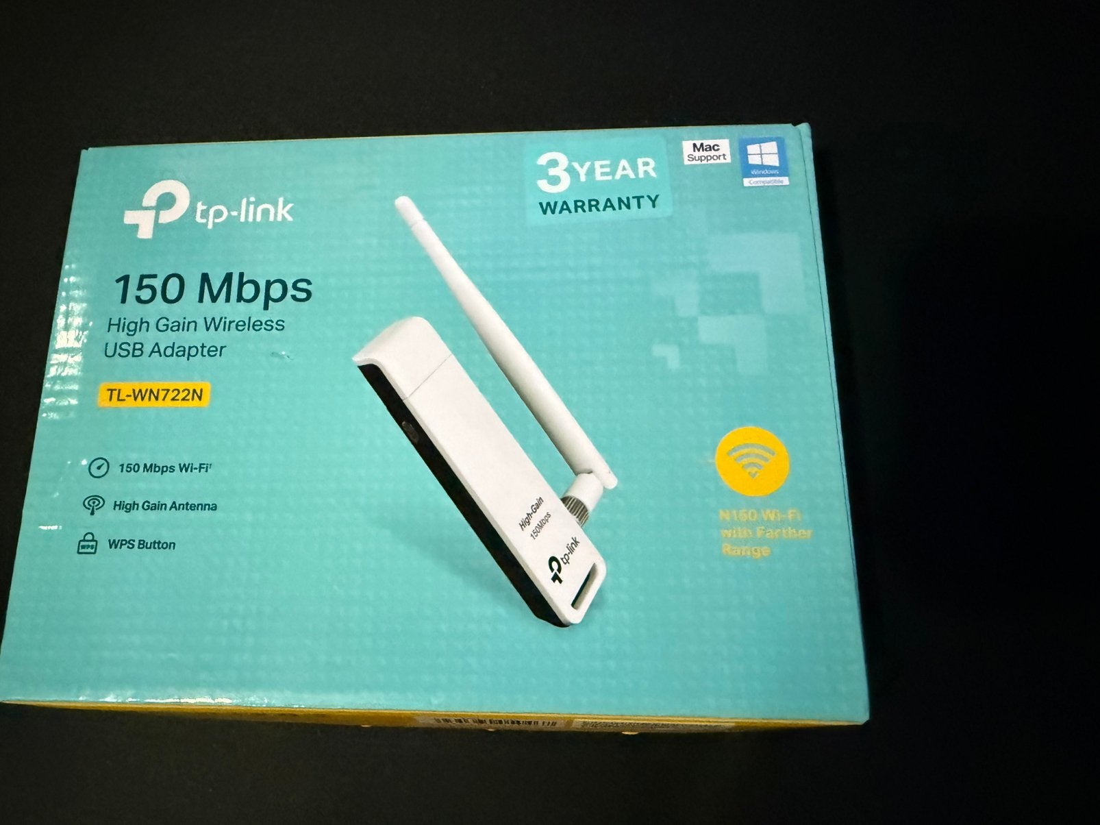 TP-Link TL-WN722N 150 Mbps USB WiFi-adapter, Computers en Software, Netwerkkaarten, Ophalen, Zo goed als nieuw