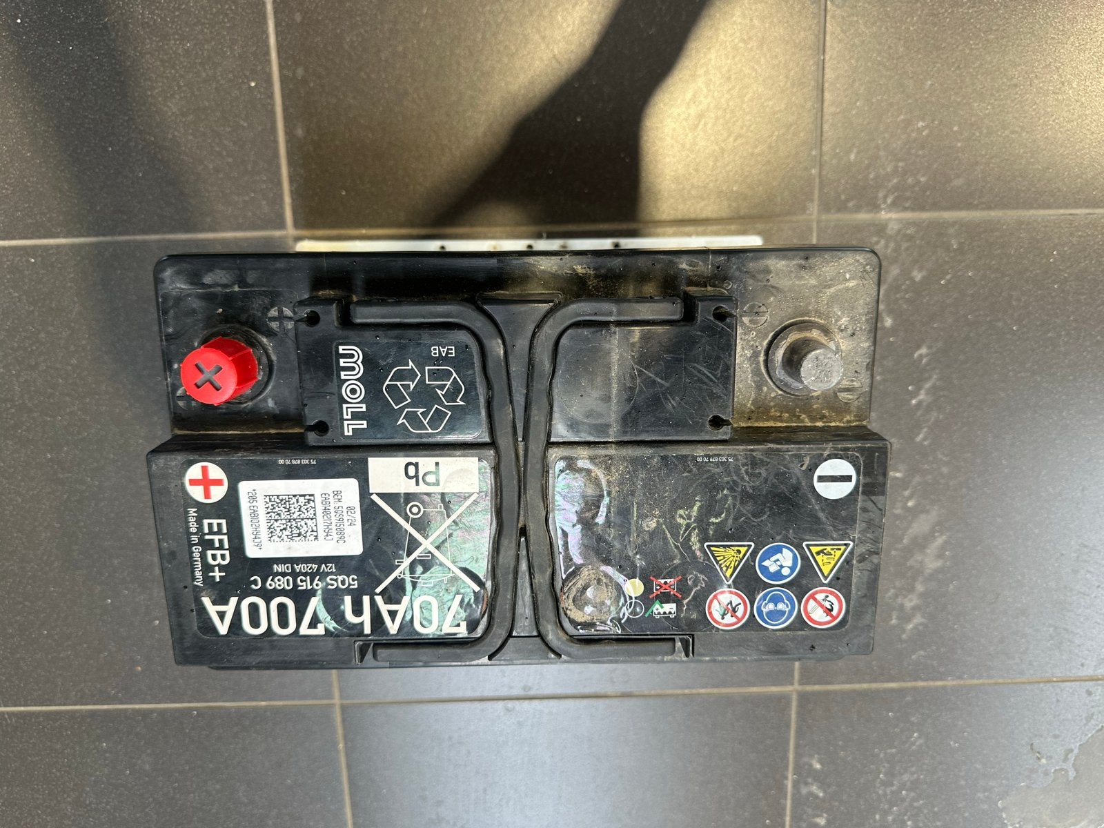 Moll EFB 70Ah 700A accu - Gebruikt, Ophalen, Gebruikt, Volkswagen