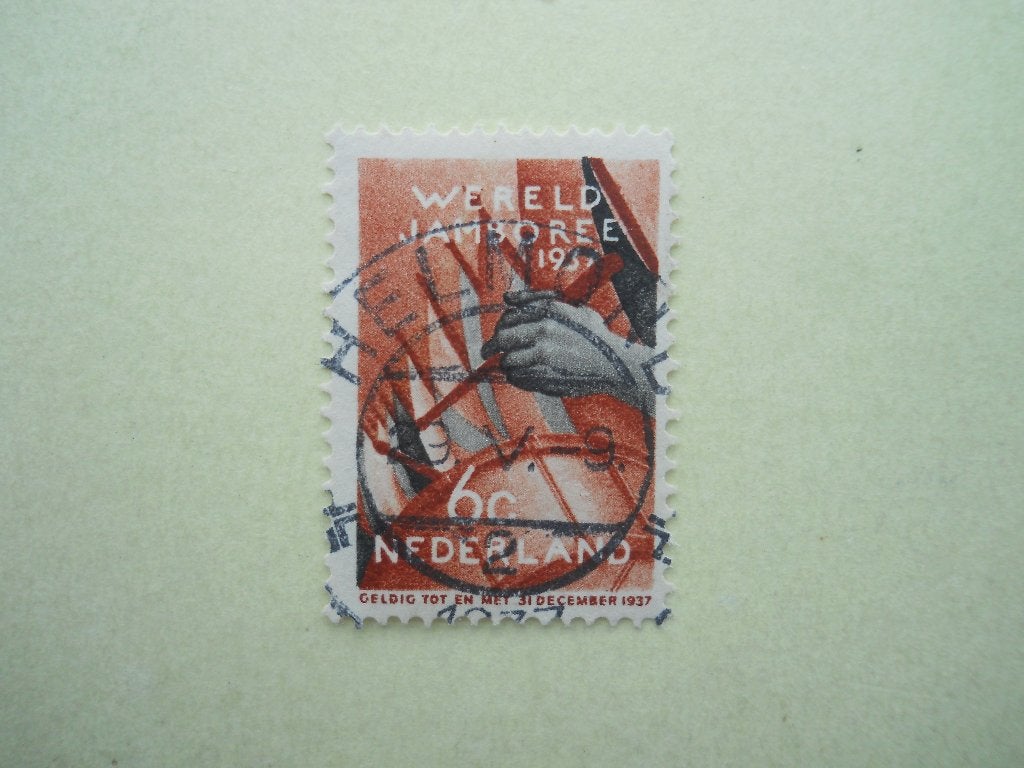 Nederland 1937 Wereld Jamboree Nvph.294 Rondstempel Helmond, Ophalen of Verzenden, T/m 1940, Gestempeld