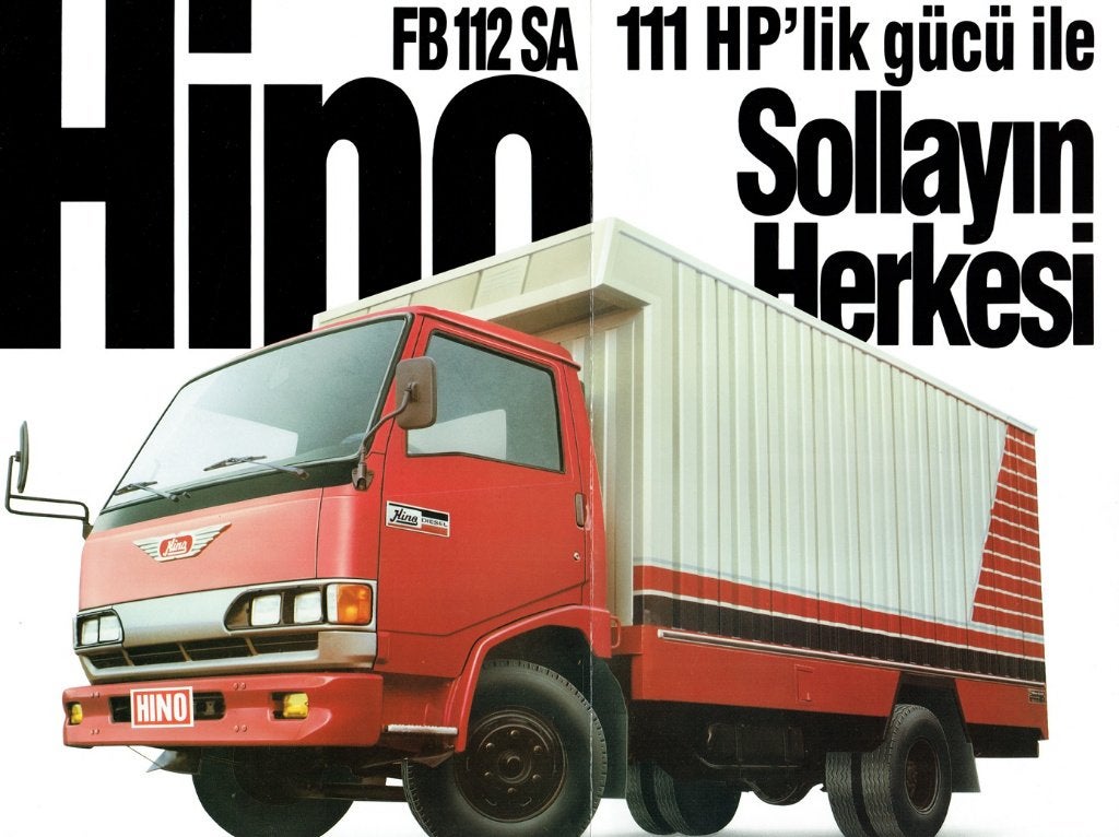 Folder Hino FB 112 SA (uit Turkije - ca.1998), Verzenden, Gelezen, Overige merken