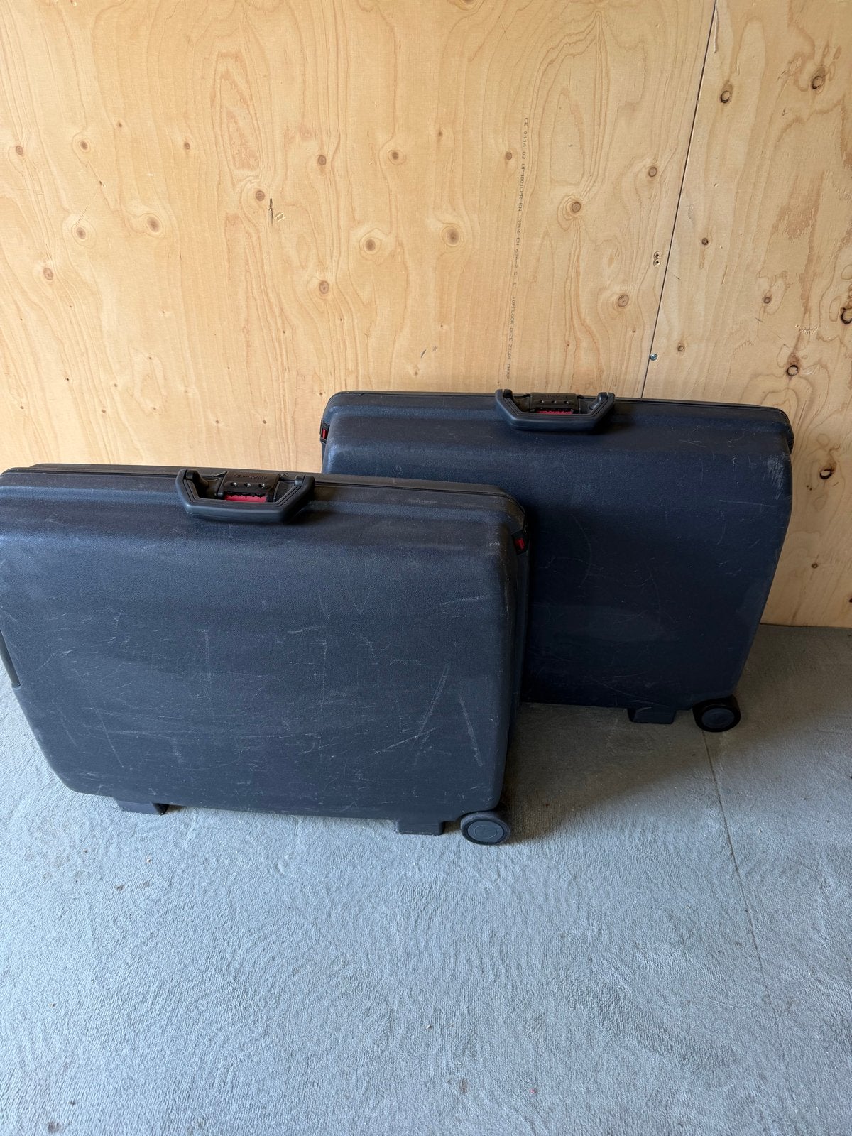 Samsonite harde koffers antraciet - Set van 2, Ophalen, Gebruikt, Grijs, Uitschuifbare handgreep