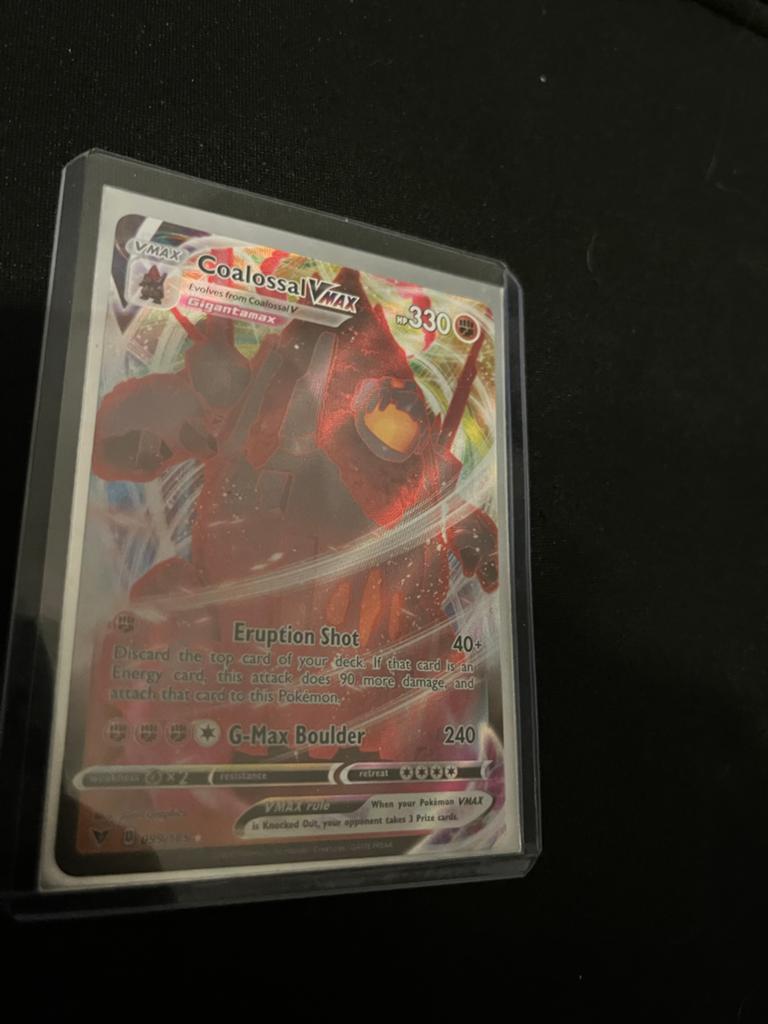 Coalossal VMAX Pokémon Kaart - Zo Goed als Nieuw, Ophalen, Zo goed als nieuw, Losse kaart, Foil