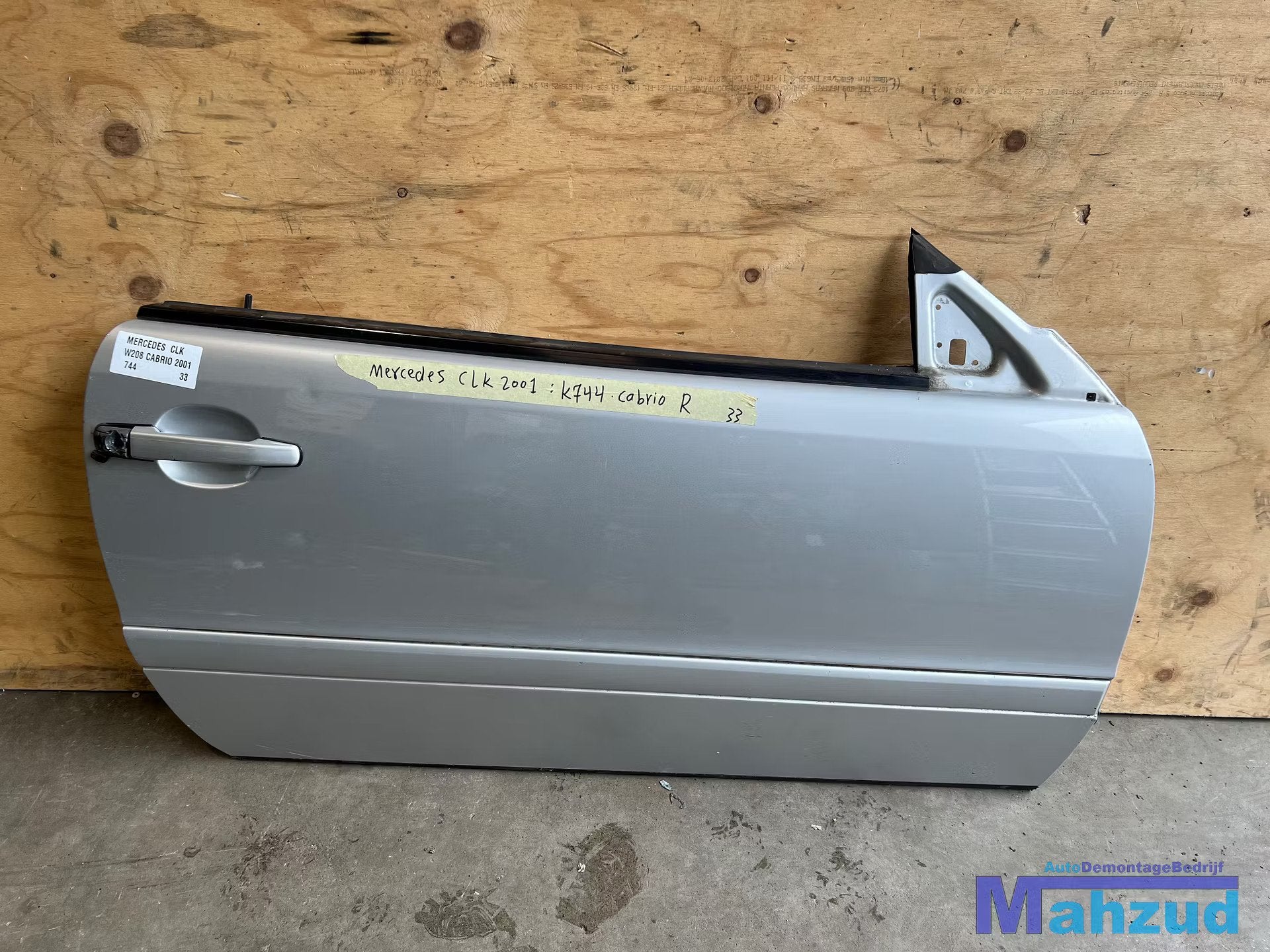 MERCEDES CLK W208 Zilver 744 rechts deur portier 1996-2002, Gebruikt, Mercedes-Benz AG, Deur, Mercedes-Benz