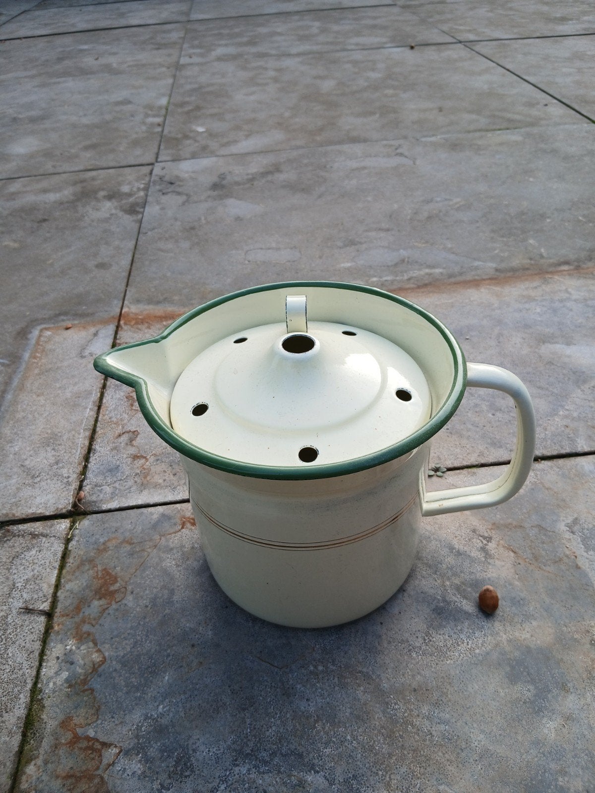 te koop emaille melk opschuim kan, Ophalen of Verzenden