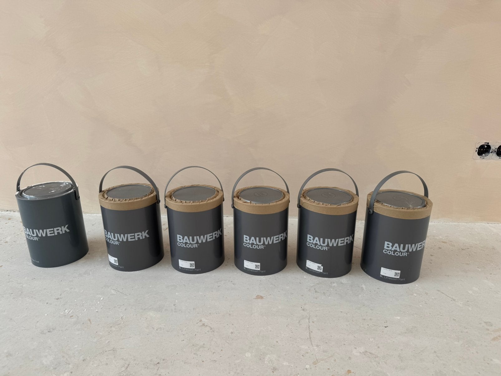 Bauwerk colour limewash verf Bronte (5x5 liter), Ophalen, 5 tot 10 liter, Beige, Nieuw