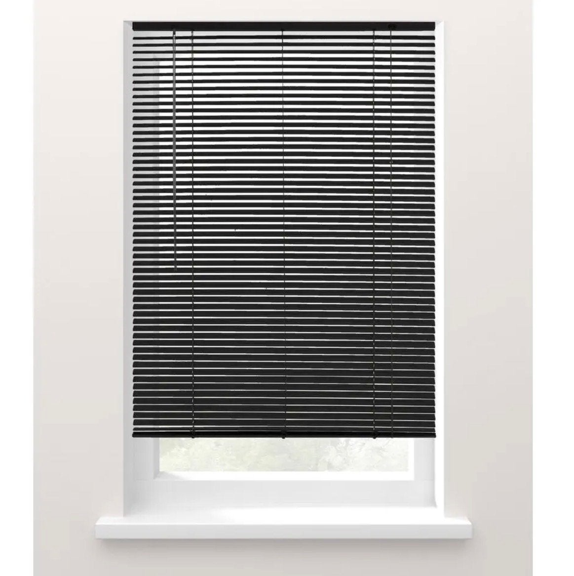 3x Zwarte aluminium jaloezieën / luxaflex 25mm, Huis en Inrichting, Jaloezie, Verduisterend, Zwart, Metaal