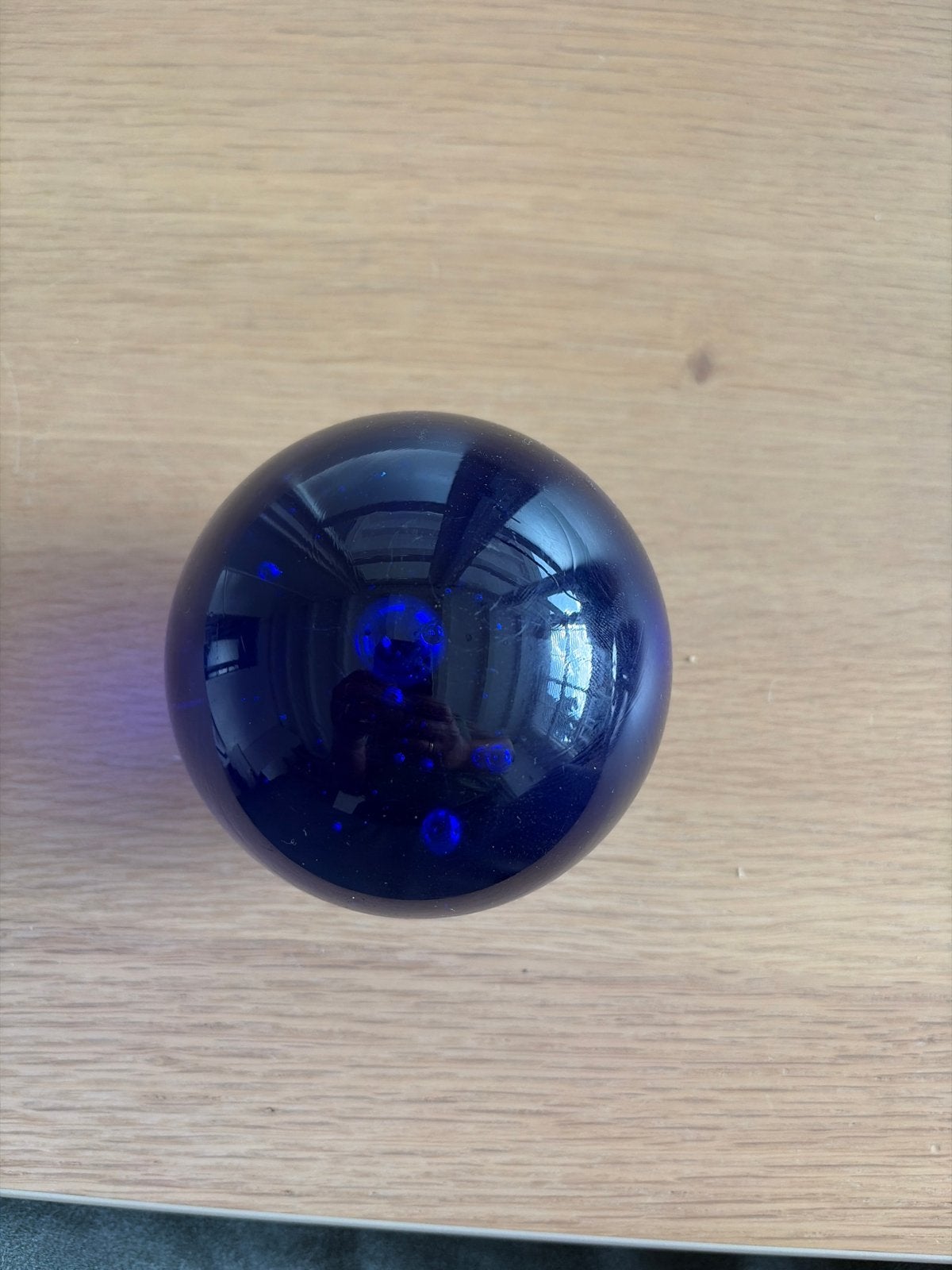 Grote blauwe knikker - 9-10 cm doorsnee, Ophalen of Verzenden, Zo goed als nieuw
