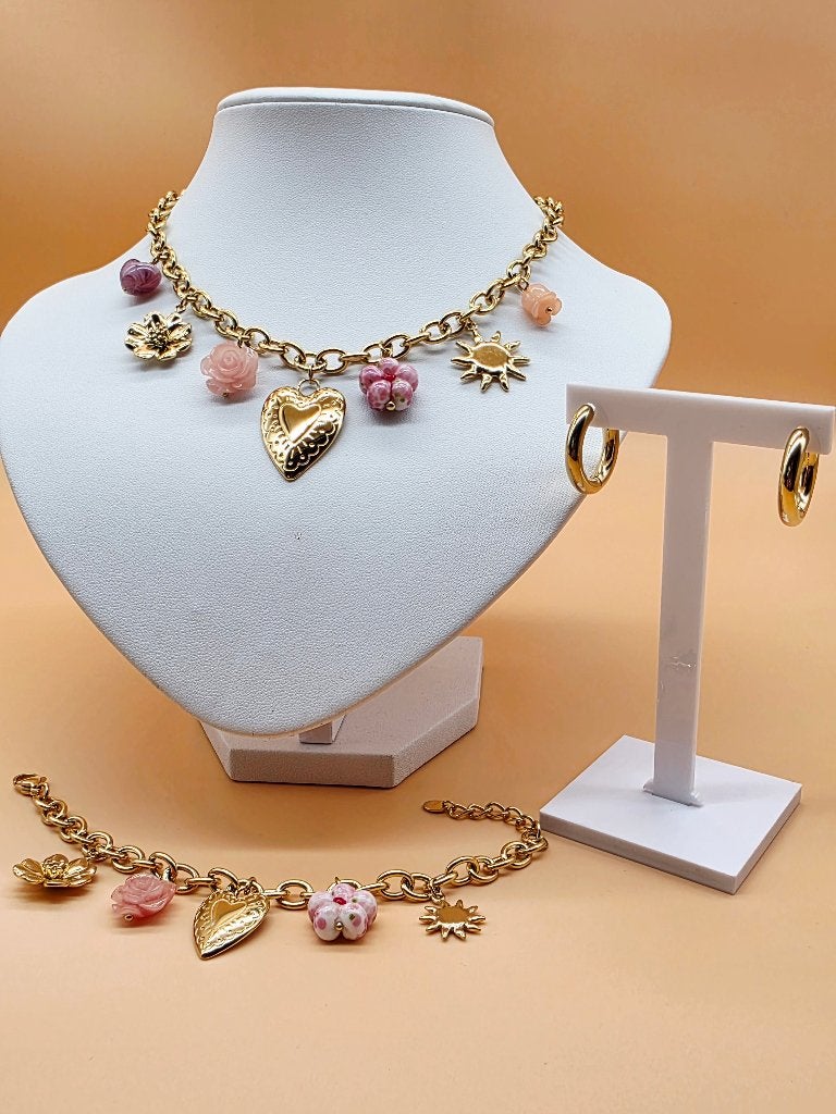 Bohm Paris statement ketting en armband ., Sieraden, Tassen en Uiterlijk, Kettingen, Overige materialen, Nieuw, NVT, Ophalen of Verzenden