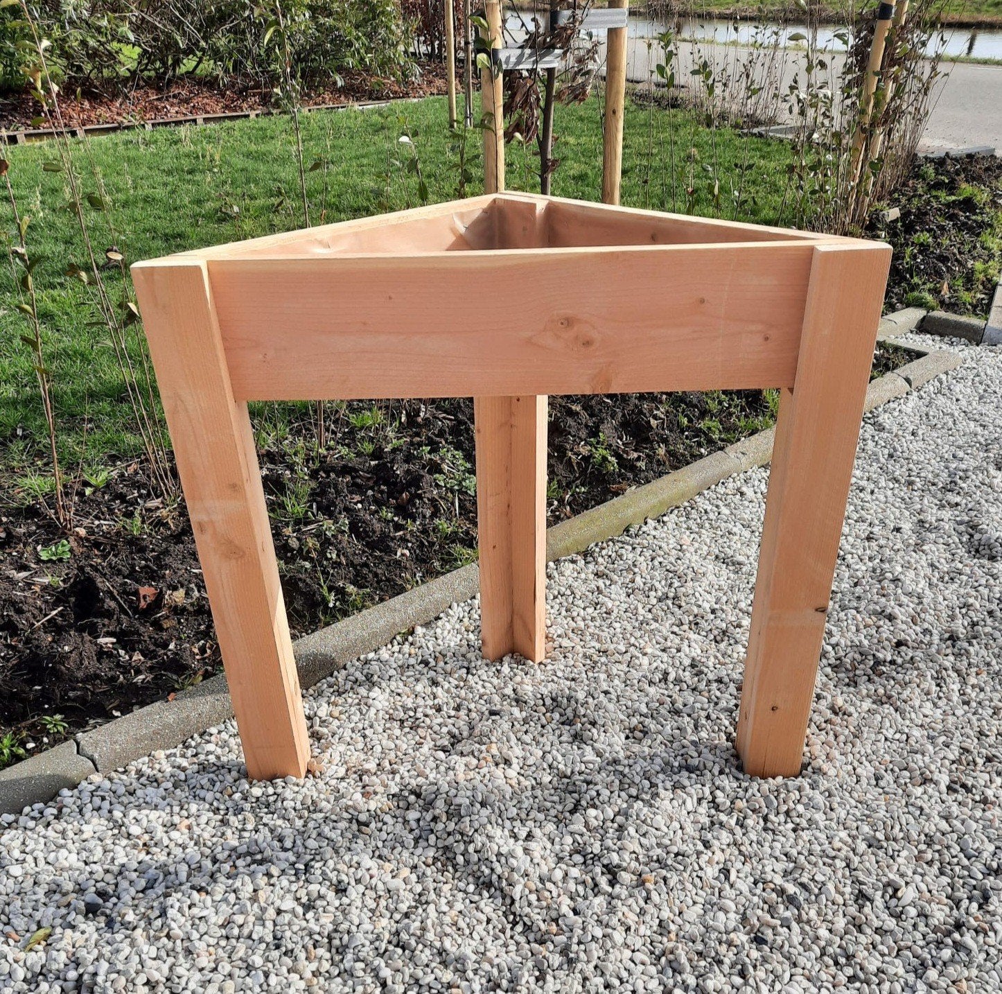 Driehoekige douglas kweektafel, Ophalen, Nieuw, Hout, Balkon