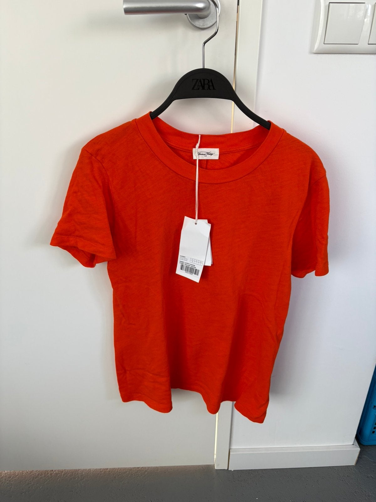 T shirt oranje maat m american vintage, Maat 38/40 (M), Oranje, Ophalen of Verzenden, Zo goed als nieuw