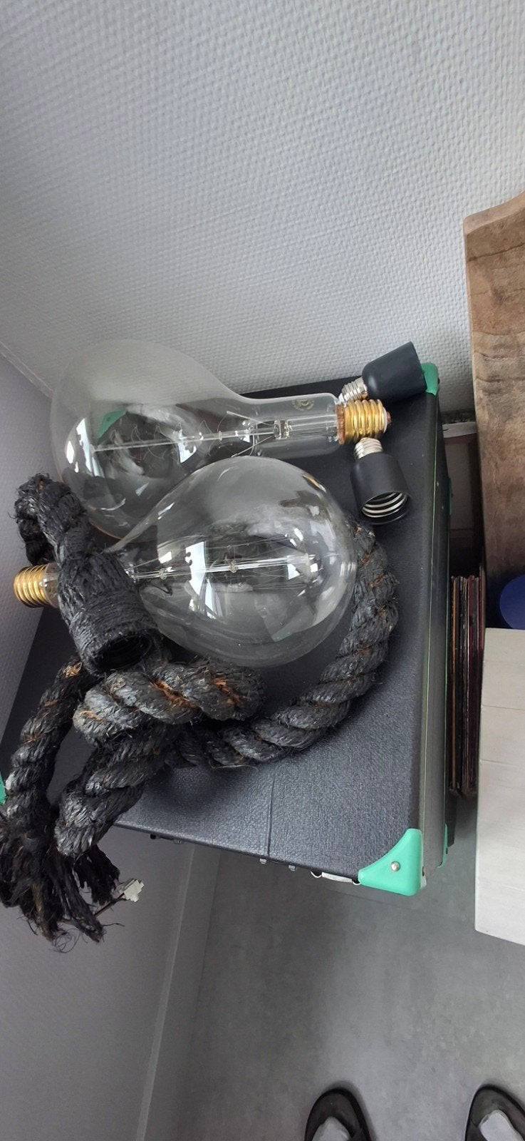 Decoratieve touwlamp met Edison gloeilampen, Dimbaar, Ophalen of Verzenden, Gebruikt