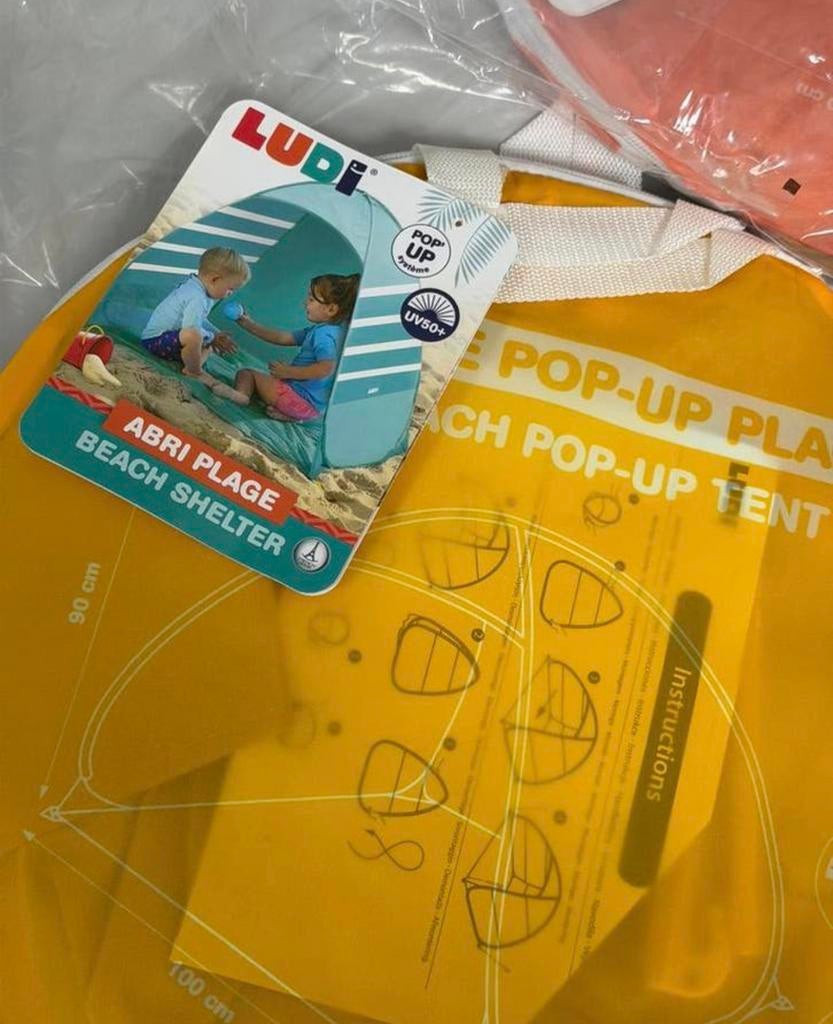 LUDI Pop-up Strandtent speeltent tent UV50+ XXL Nieuw + tas, Kinderen en Baby's, Speelgoed | Speeltenten, Nieuw, Ophalen of Verzenden