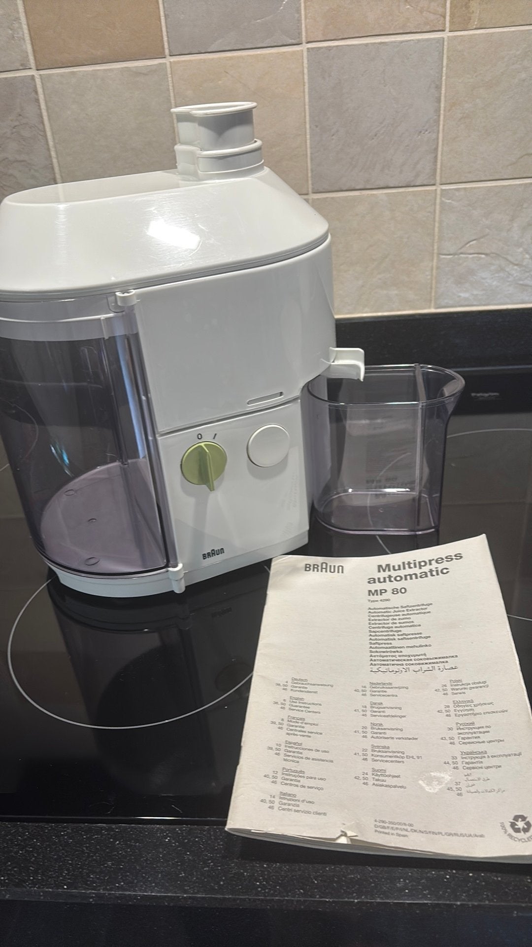Braun Multipress Automatic MP 80 sapcentrifuge, Ophalen of Verzenden, Gebruikt, Elektrisch, Sapcentrifuge