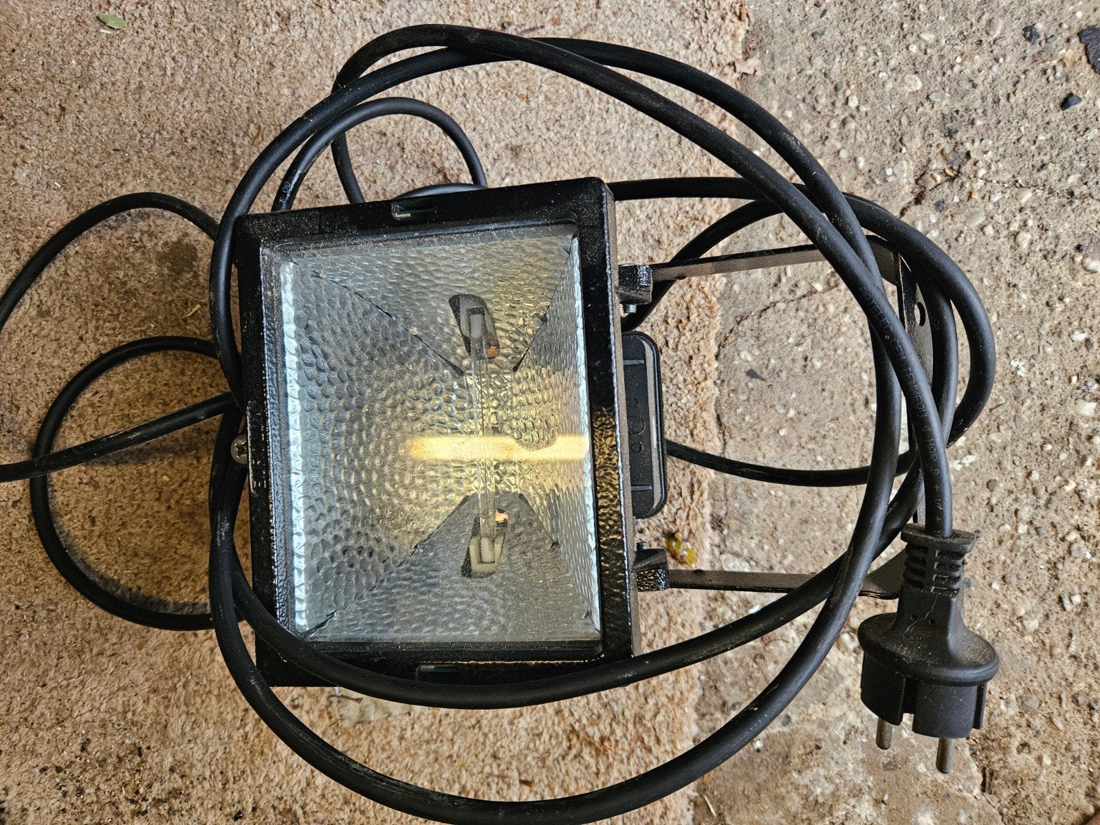 Eurolux bouwlamp 100W, Ophalen of Verzenden, Gebruikt, 50 tot 200 watt, Lamp met armatuur