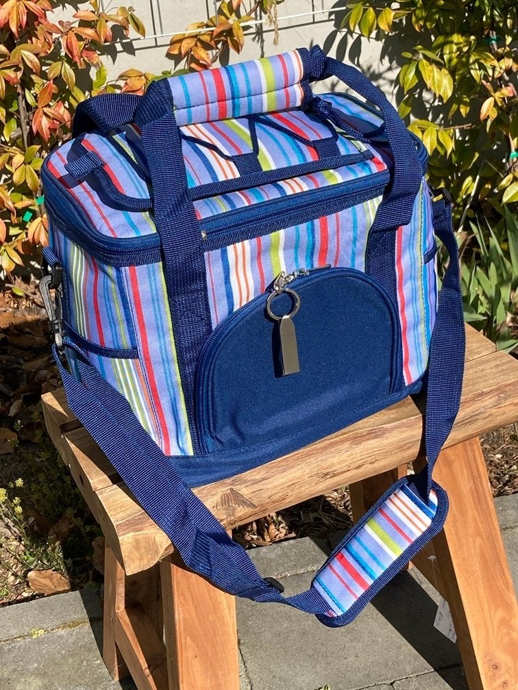 KOELTAS 15 LTR  BLAUW GESTREEPT NIEUW, -, Nieuw, Ophalen of Verzenden, -