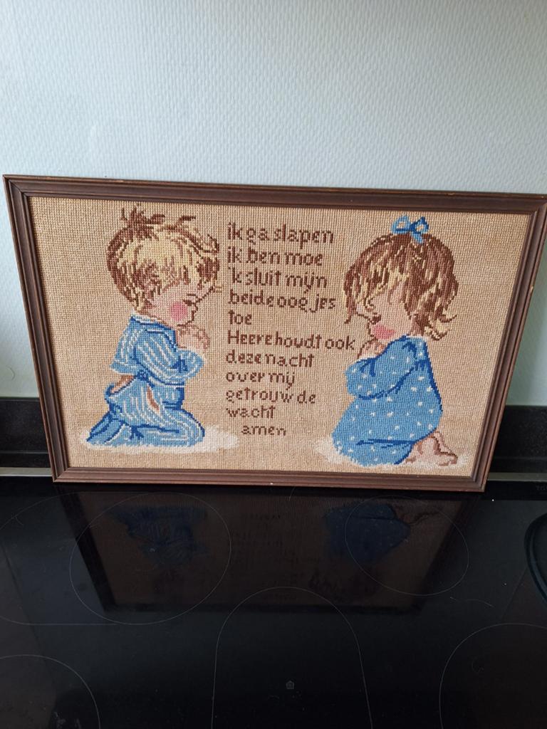ik ga slapen geborduurde lijst, Ophalen, Gebruikt