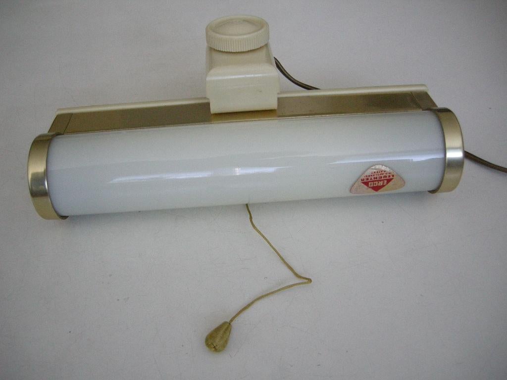 Lamp met klem en trekkoord design Erco Leuchten '60 - zgan, Ophalen, Zo goed als nieuw, Glas, Bauhaus