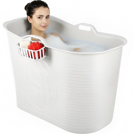 Mobiel Zitbad Volwassenen - Bath Bucket Wit 200L, Huis en Inrichting, Badkamer | Badkamermeubels, Ophalen, Gebruikt, 75 cm of meer