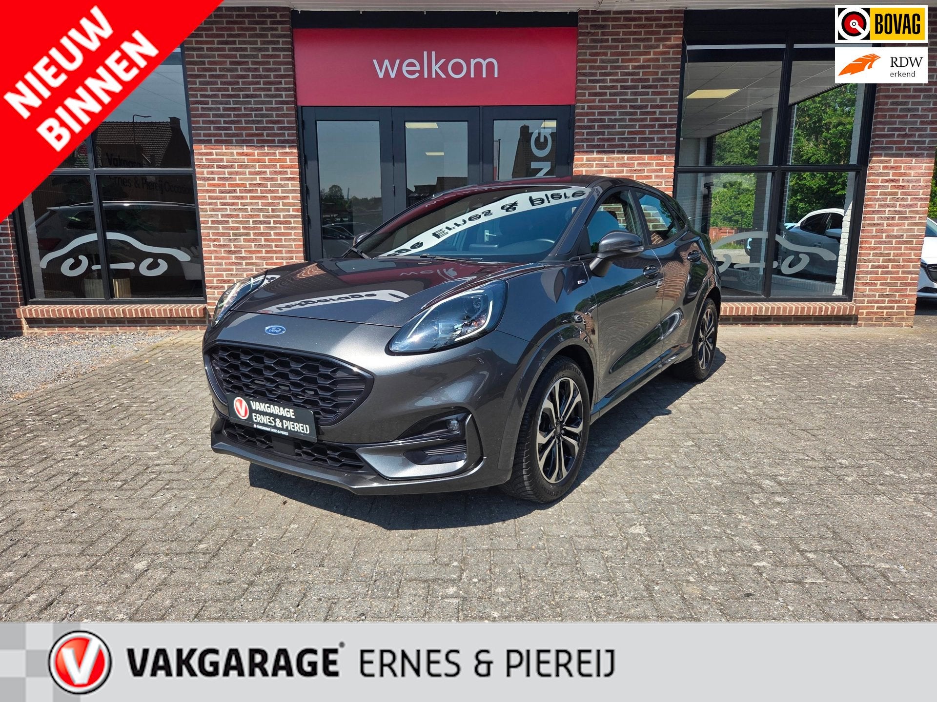 Ford Puma 1.0 EcoBoost Hybrid ST-Line X *Garantie mogelijk t, Voorwielaandrijving, Zwart, Bedrijf, 3 cilinders
