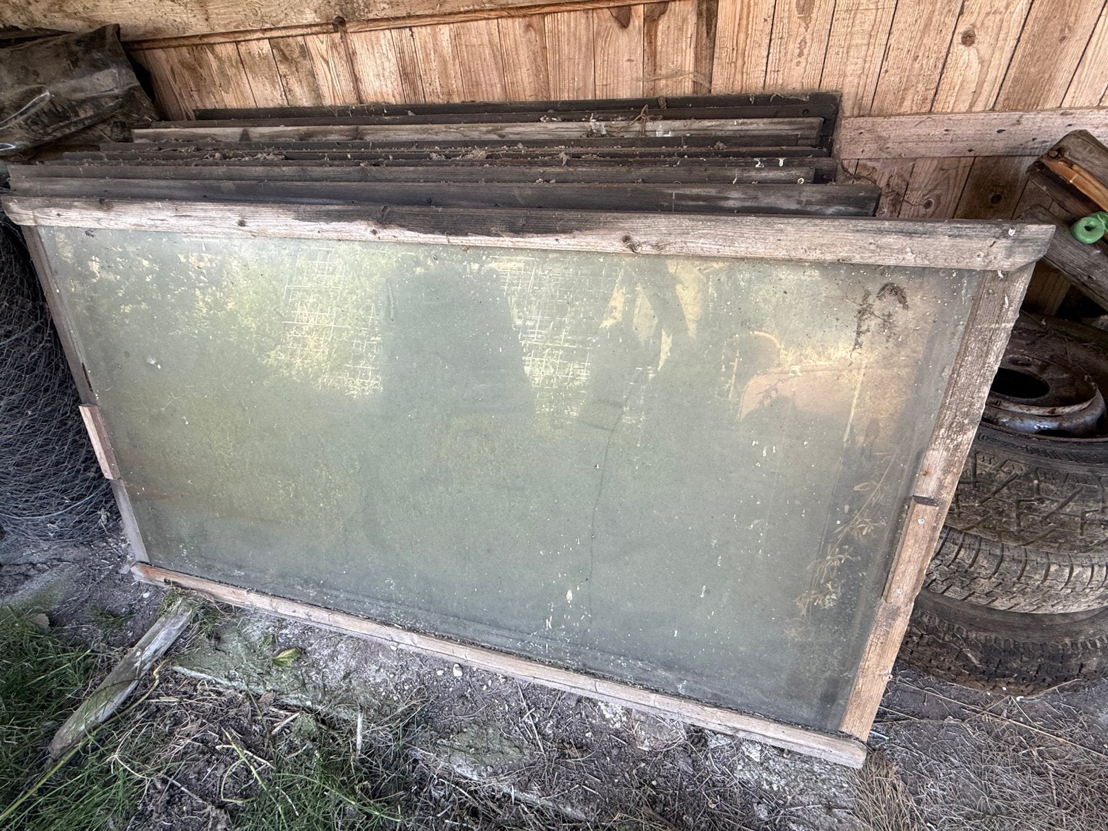 Eén ruiters, ruiten voor kas, 3 stuks, Ophalen, Gebruikt, Minder dan 80 cm, Glasplaat
