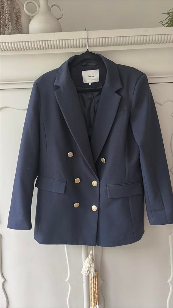 Blauwe Lonneke Nooteboom blazer (mtS), Kleding | Dames, Ophalen of Verzenden, Zo goed als nieuw, Blauw
