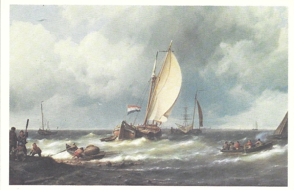 Kunst/Art*Schilder Hermanus Koekoek*AKO serie*Zeegezicht, Ophalen of Verzenden, 1940 tot 1960, Ongelopen, Overige thema's