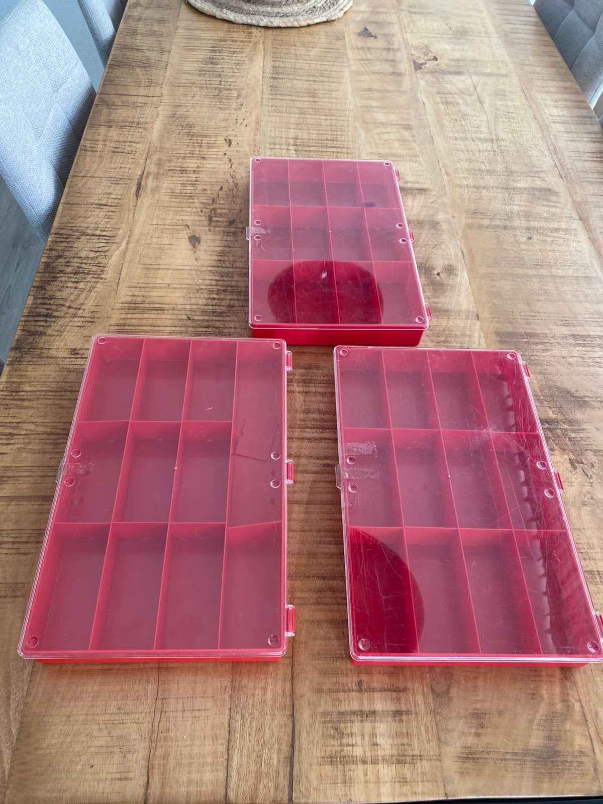 Opbergbak - bak met vakjes 3 stuks oa lego, strijkkralen,enz, Ophalen of Verzenden, Gebruikt, Overige typen