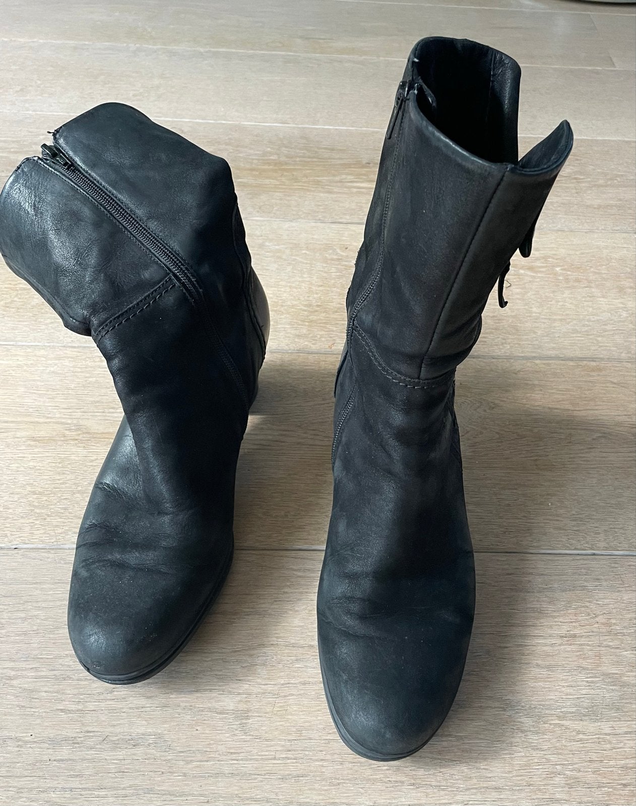 Zwarte Gabor laarsjes maat 7,5/41 - Hakhoogte 5,5 cm, Ophalen of Verzenden, Gedragen, Zwart, Lage of Enkellaarzen
