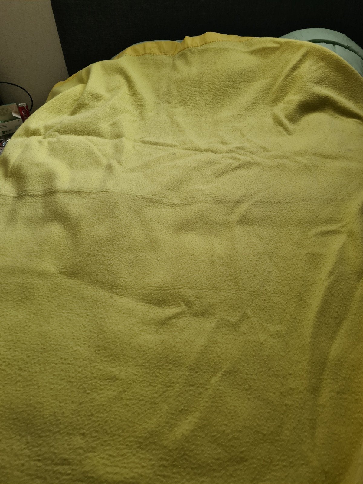 Gele wollen deken 220x140 cm, gewassen staat, Gebruikt, Geel, Tweepersoons, Ophalen of Verzenden