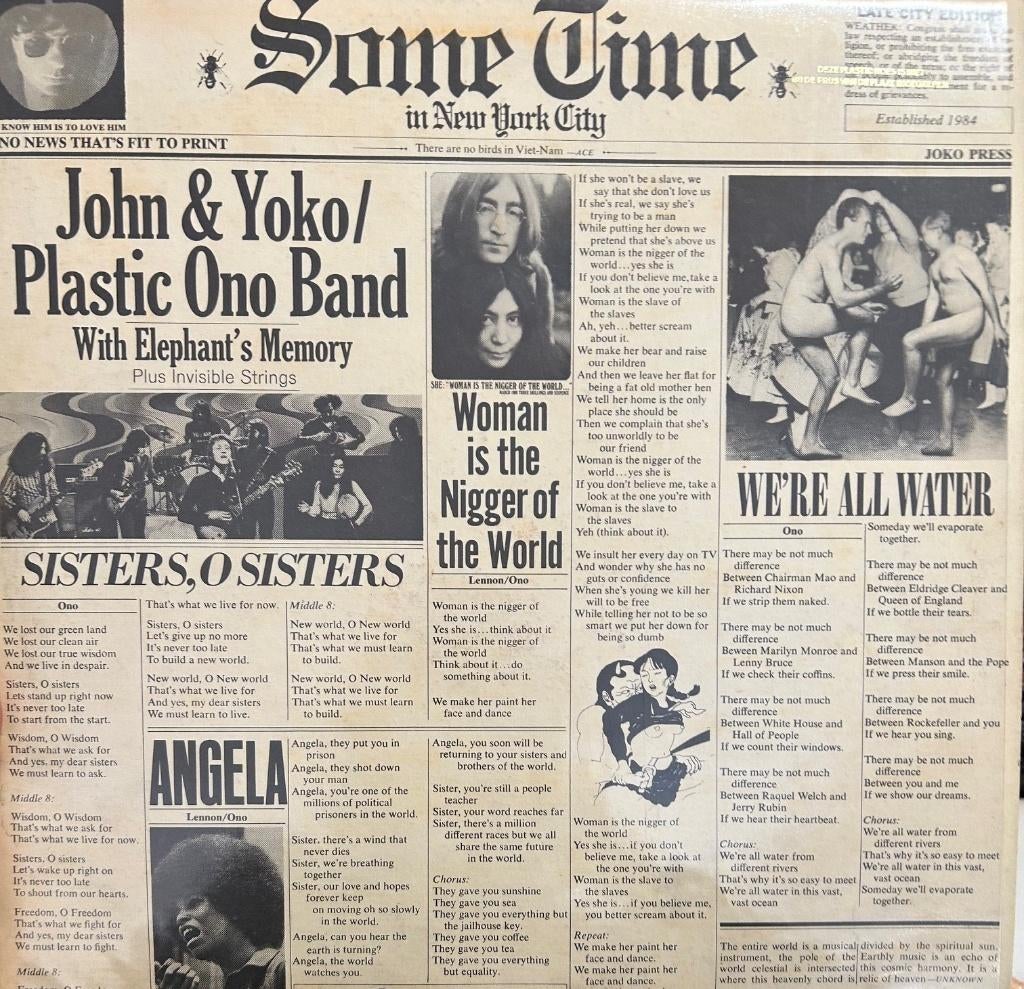 John Lennon / Plastic Ono:  2-lp some time in New York city, Ophalen of Verzenden, Zo goed als nieuw, 12 inch, Poprock