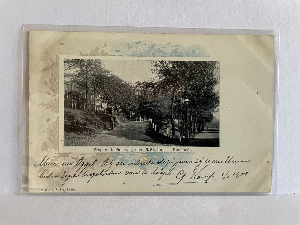 Enschede - Weg v.d. Parkweg naar 't Station, Verzamelen, Verzenden, Voor 1920, Gelopen, Overijssel