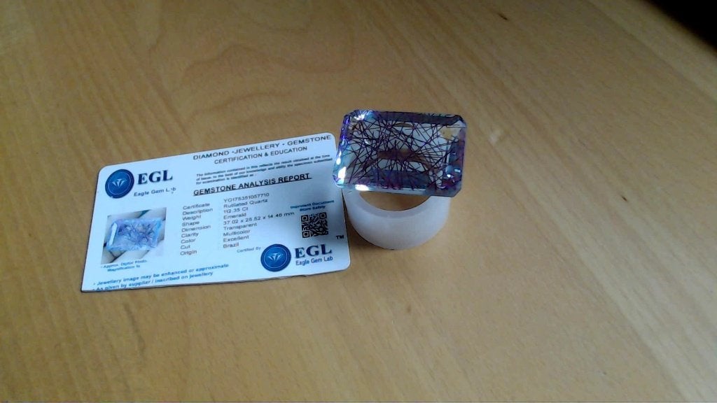 Lab-gemaakte Rutiel Kwarts Doublet, Smaragd Slijpsel, 112 ct, Ophalen of Verzenden, Nieuw