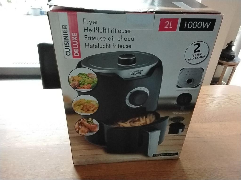 Cuisinier Deluxe hetelucht friteuse 2L 1000W, Ophalen