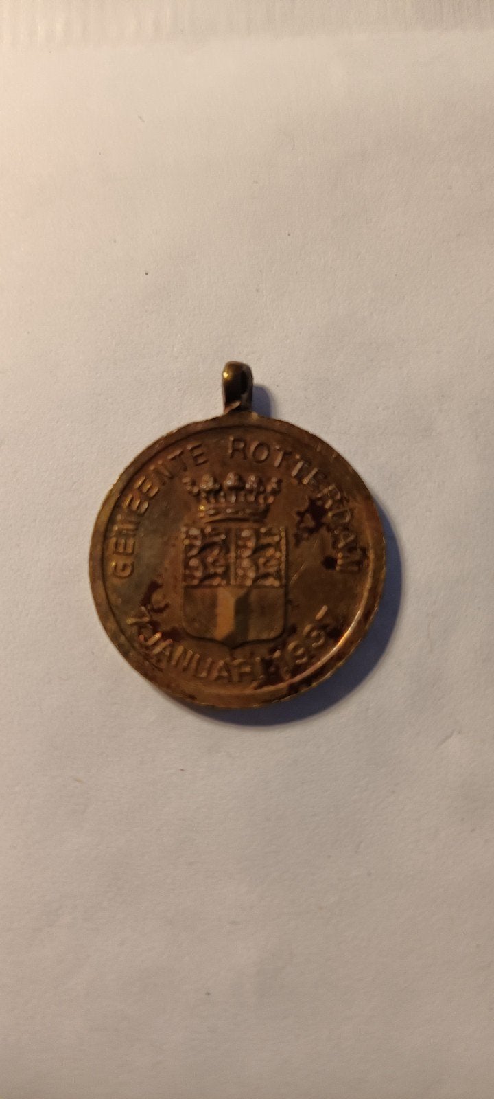 Gemeente Rotterdam penning 1931, Ophalen of Verzenden, Koningin Wilhelmina, Overige waardes, Losse munt