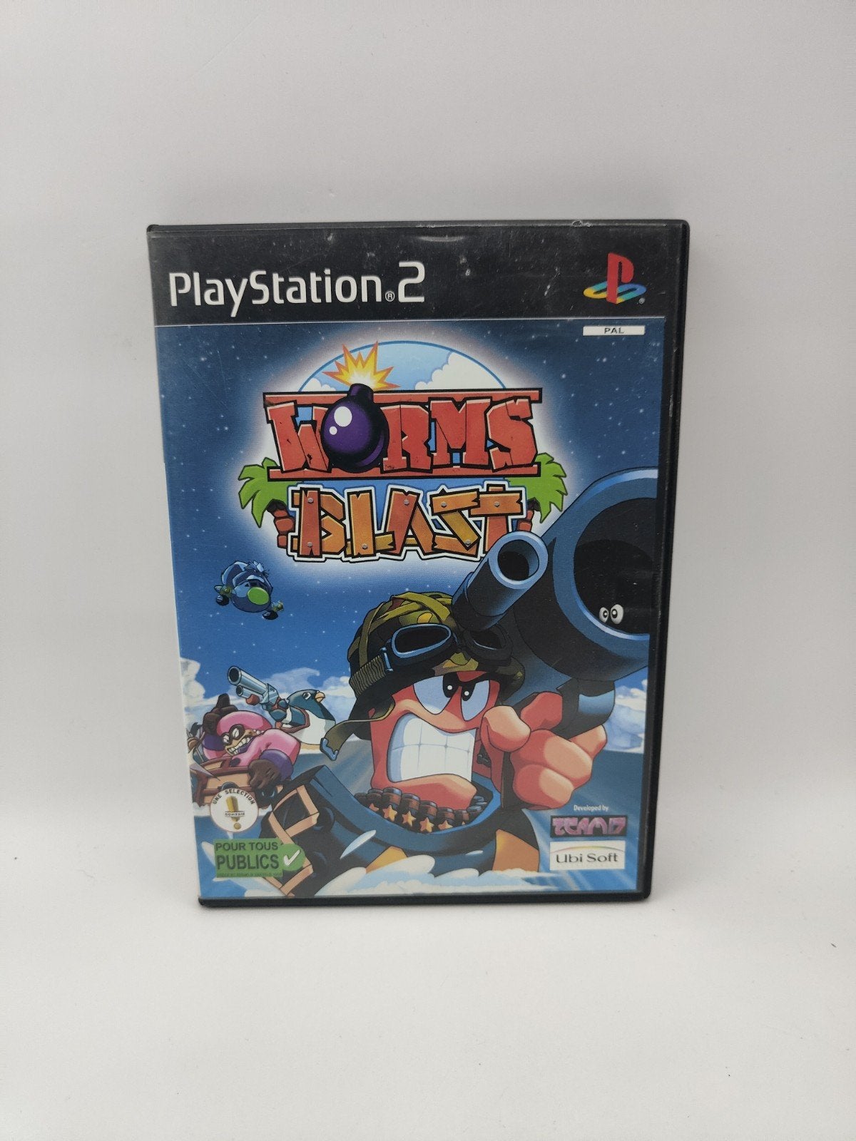 Worms Blast PS2, Ubisoft, Puzzel en Educatief, Gebruikt, Ubisoft Entertainment S.A., 2 Cité de l'Innovation, 93696 Pantin Cedex, France