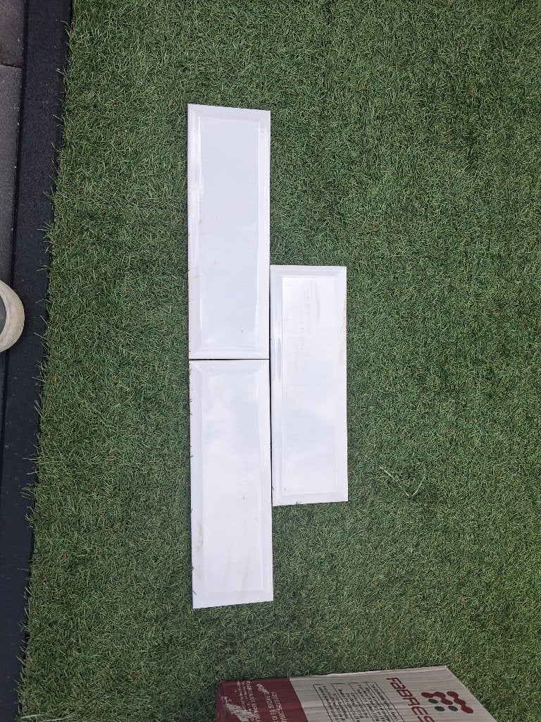 Witte wandtegels Fabresa 10x30 cm - 2m², Doe-het-zelf en Verbouw, Tegels, Nieuw, 20 tot 40 cm, Minder dan 5 m², Wandtegels