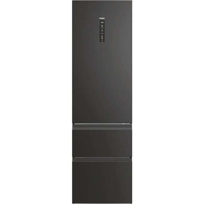 Haier HTW5620DNPT koelvriescombinatie Zwart, Ophalen, Haier, 200 liter of meer, Met aparte vriezer