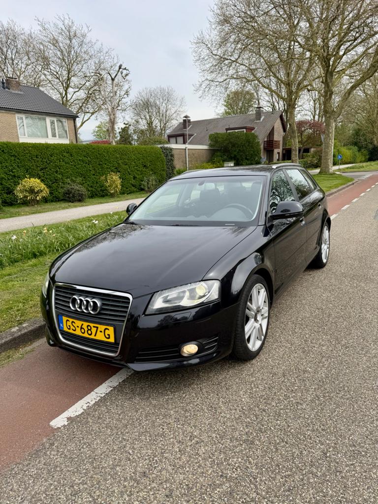 Audi A3 1.8 Tfsi 118KW Sportback AUT 2009 Zwart, Auto's, Euro 5, 15 km/l, Zwart, 4 cilinders