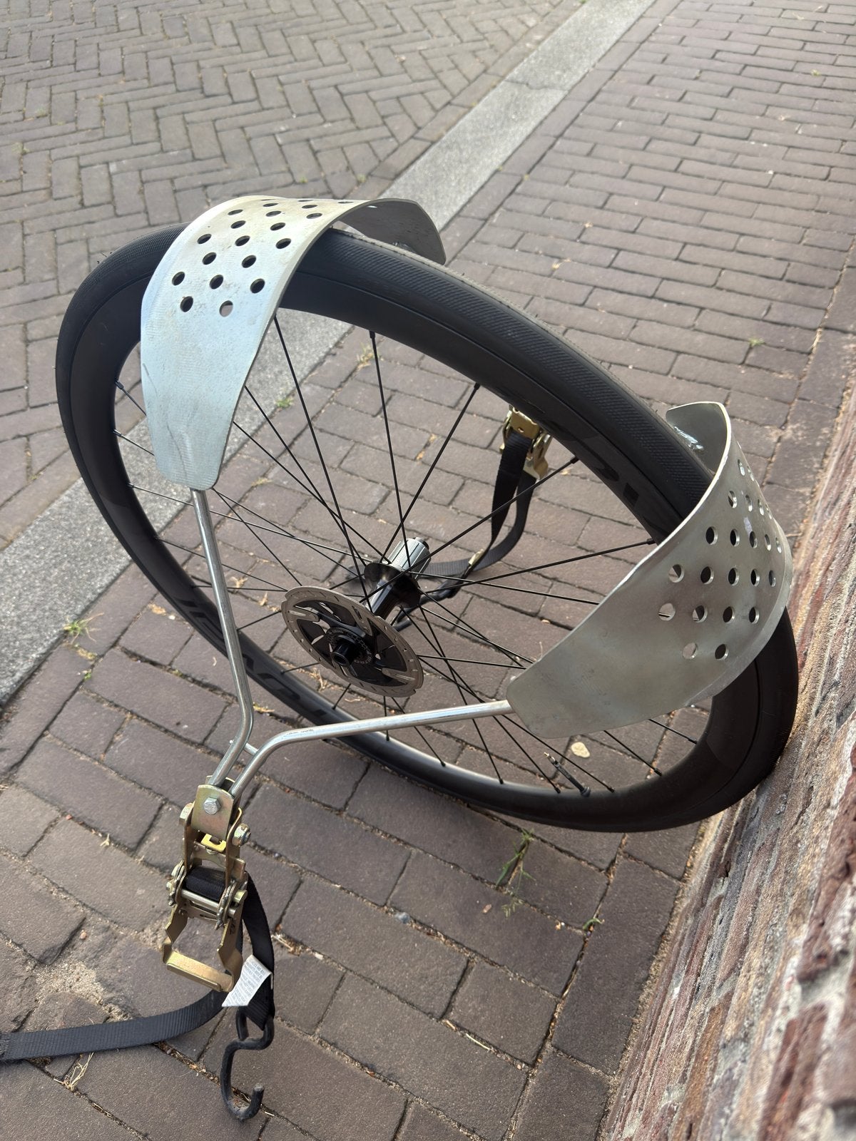 Wielharnas voor motorfiets op trailer, motoraanhanger, Motoren, Accessoires | Overige, Ophalen of Verzenden, Gebruikt
