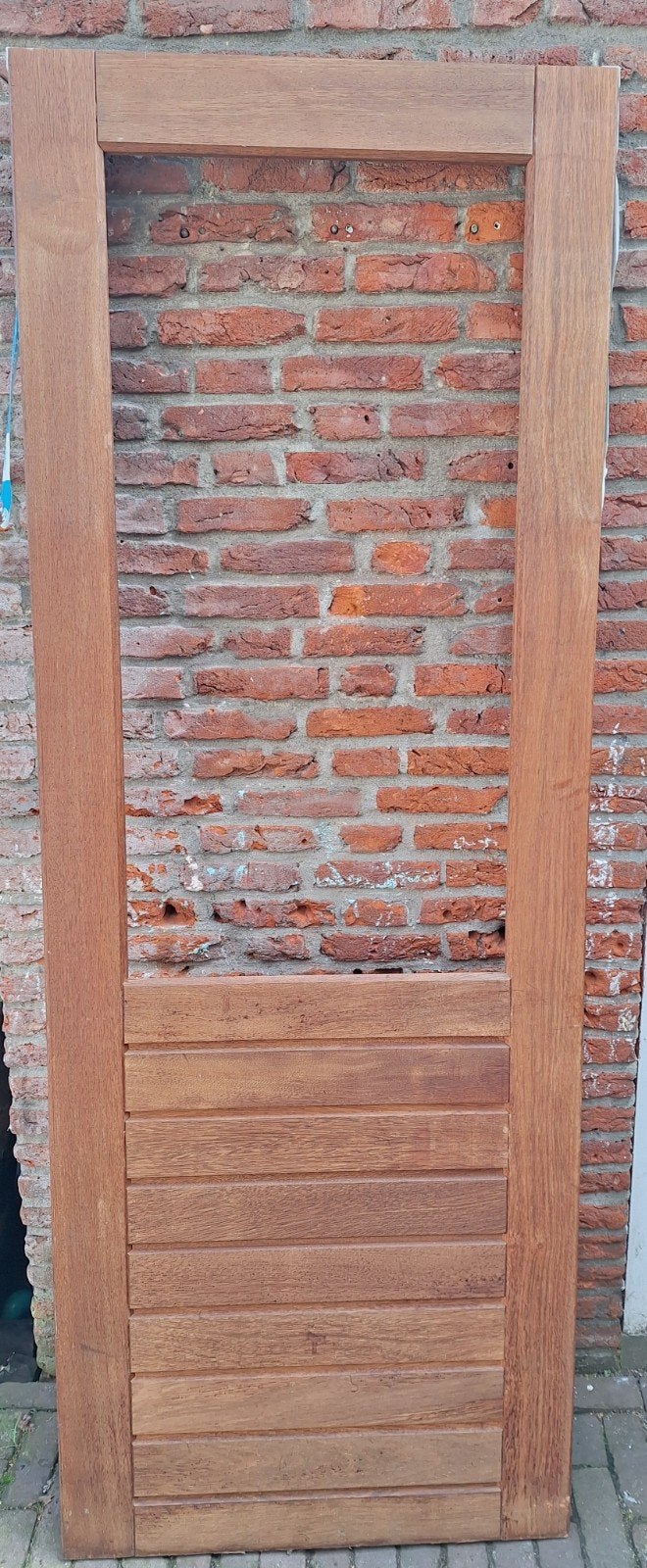 Massieve Merbau Buitendeur 211.5 x 78.0 cm, Doe-het-zelf en Verbouw, Ophalen, Minder dan 80 cm, Nieuw, Buitendeur