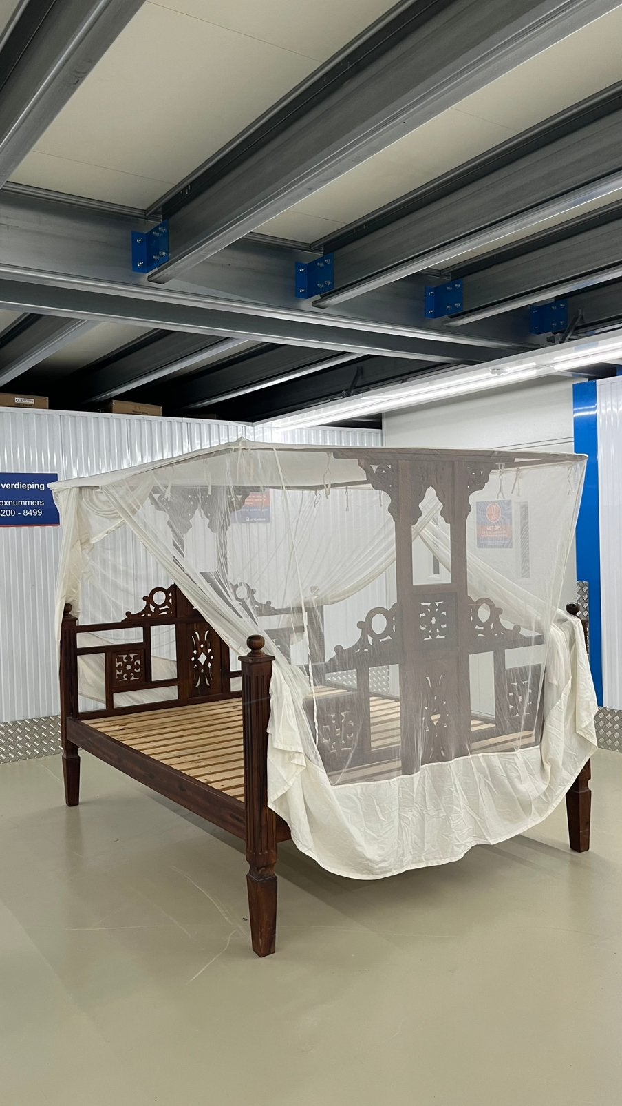 Hemel Bed (handgemaakt uit Afrika), Ophalen, Gebruikt, Bruin, Tweepersoons