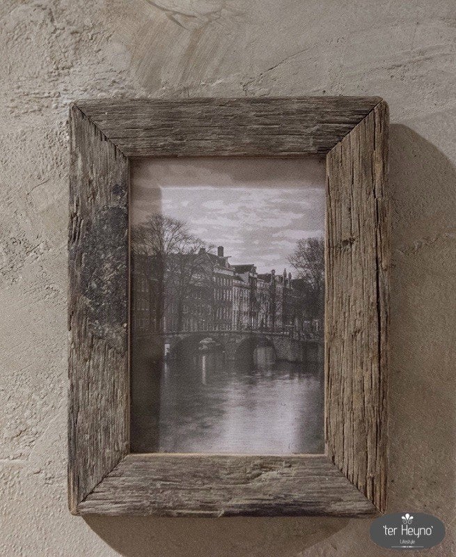 Set van 3 fotolijsten Truckwood oud hout houten stoer sober, Minder dan 50 cm, Verzenden, Nieuw, Minder dan 50 cm