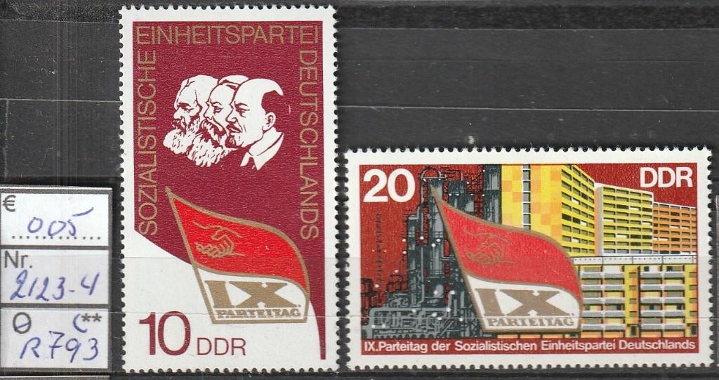 DDR SED Michel 2123-4 Nr.R793p, Verzenden, DDR, Postfris